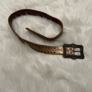 Western Brown Leather Belt Size Large